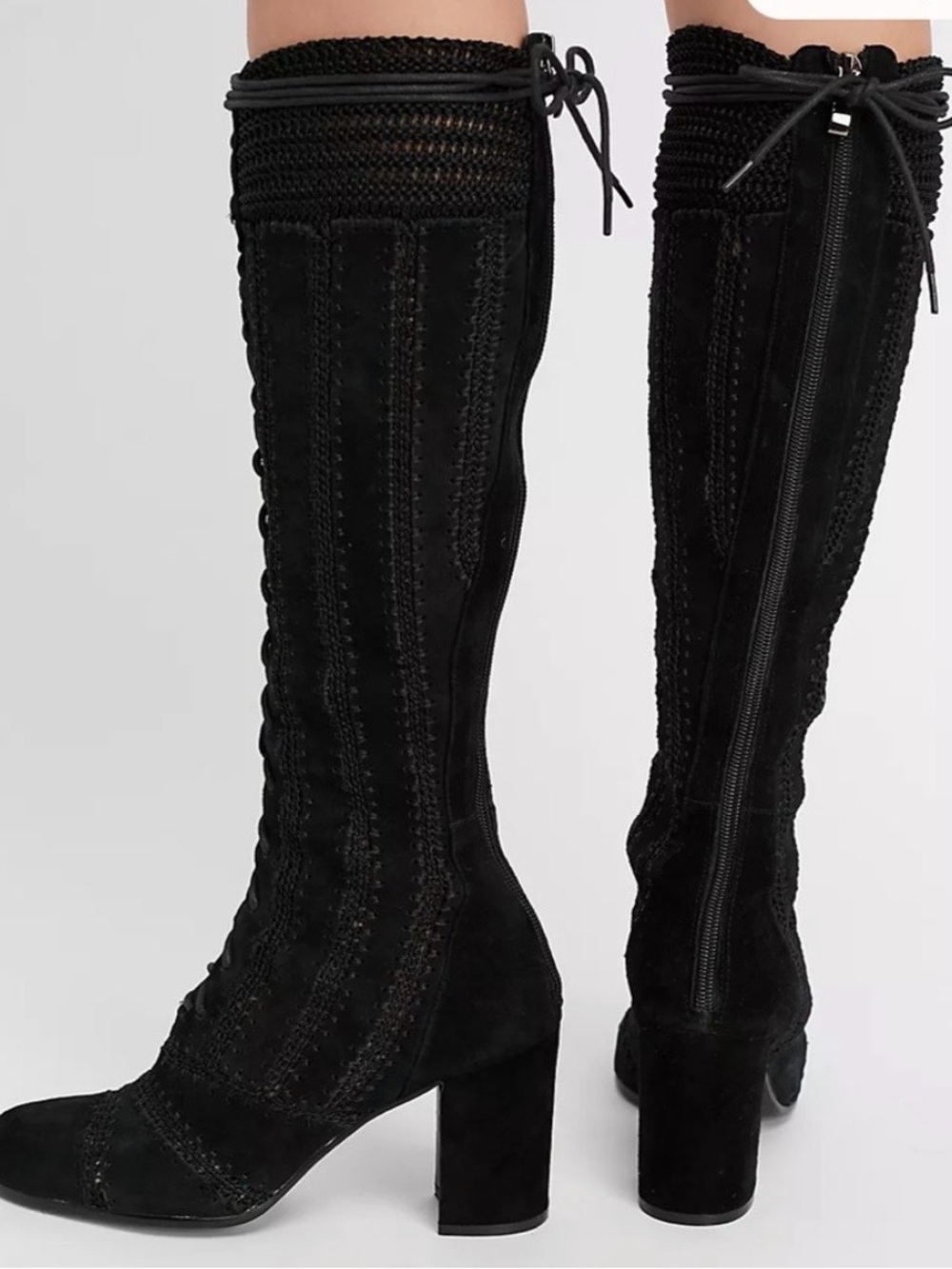 Never Worn Free People x Silent D Blaire Lace-Up Boots